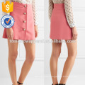 New Fashion Pink Embellished Cady Mini Daily Skirt DEM/DOM Manufacture Wholesale Fashion Women Apparel (TA5146S)